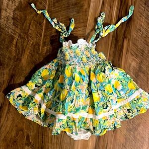 sweethoney Baby Dress with Lemon Print